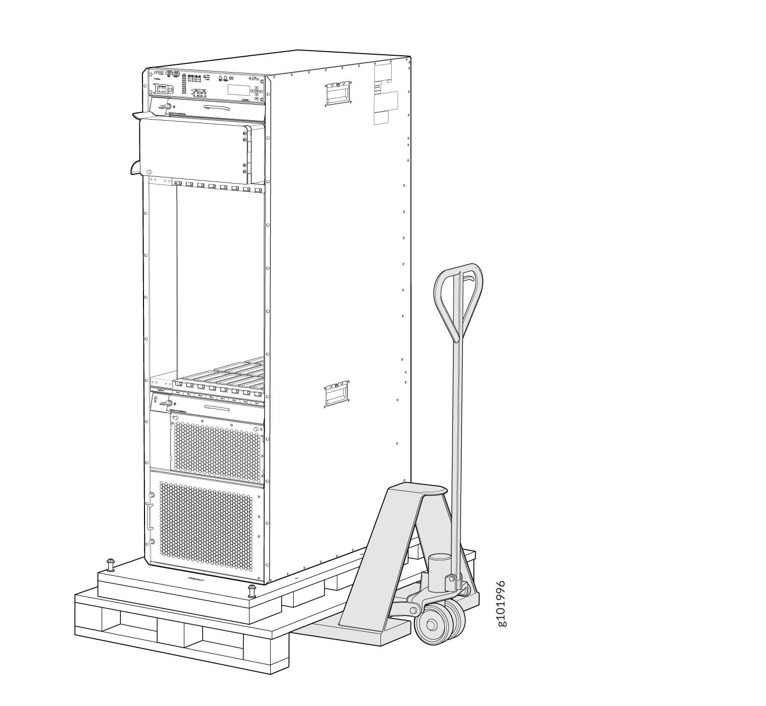 Loading the PTX5000 onto the Pallet Jack