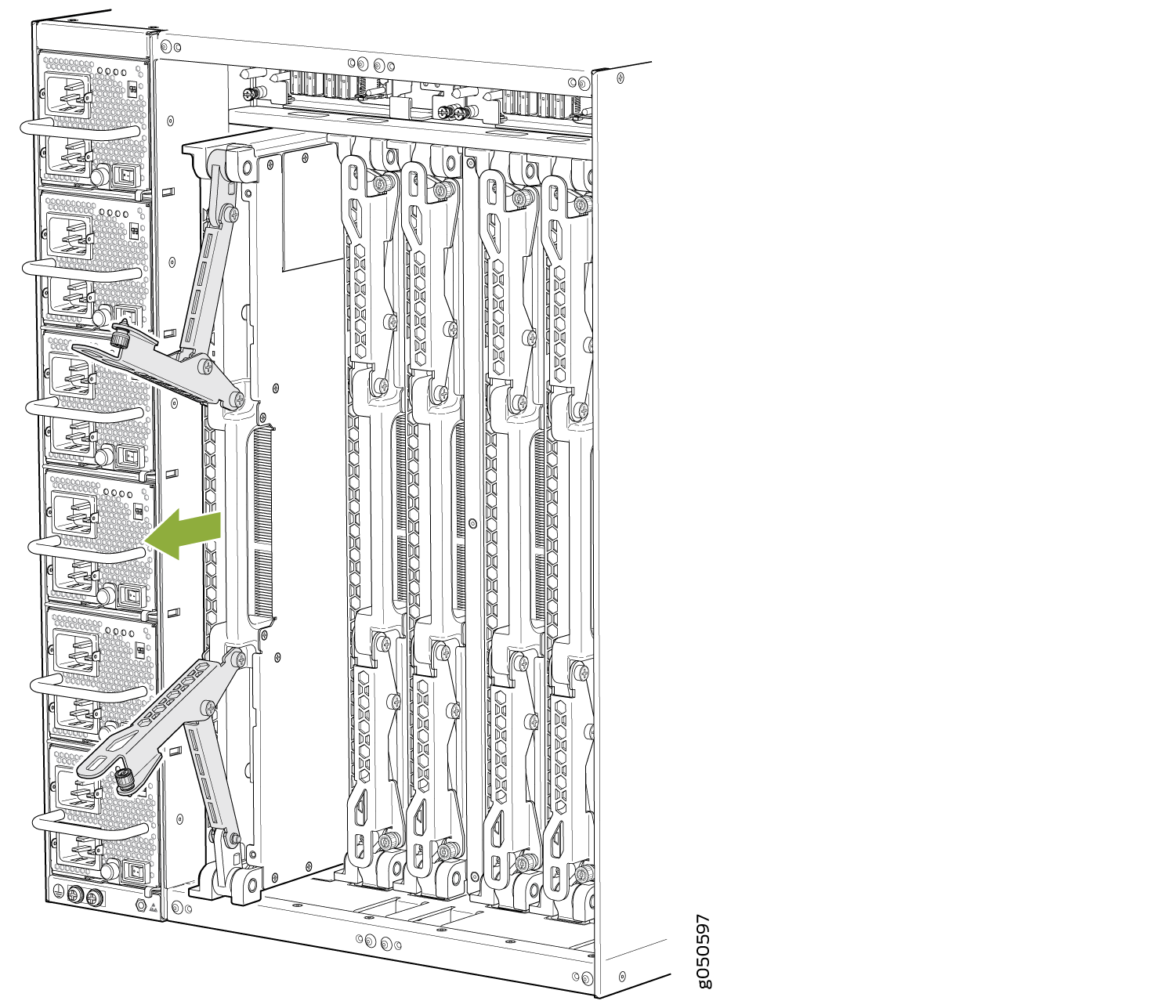 Removing the SIB from a QFX10008 Chassis