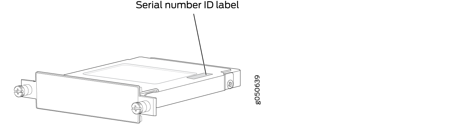 QFX10000 SATA SSD Serial Number Location