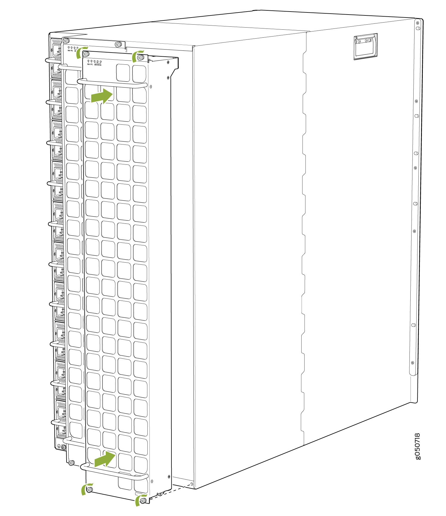 Installing a Fan Tray in a QFX10016 Chassis