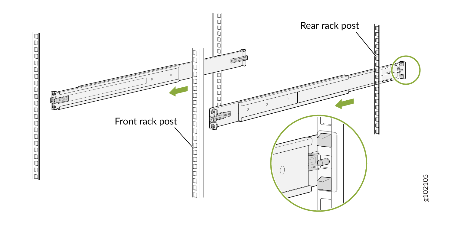 Install the Rear Mounting Rails