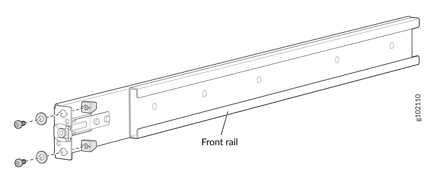 Remove the Guide Blocks from the Front Mounting Rail