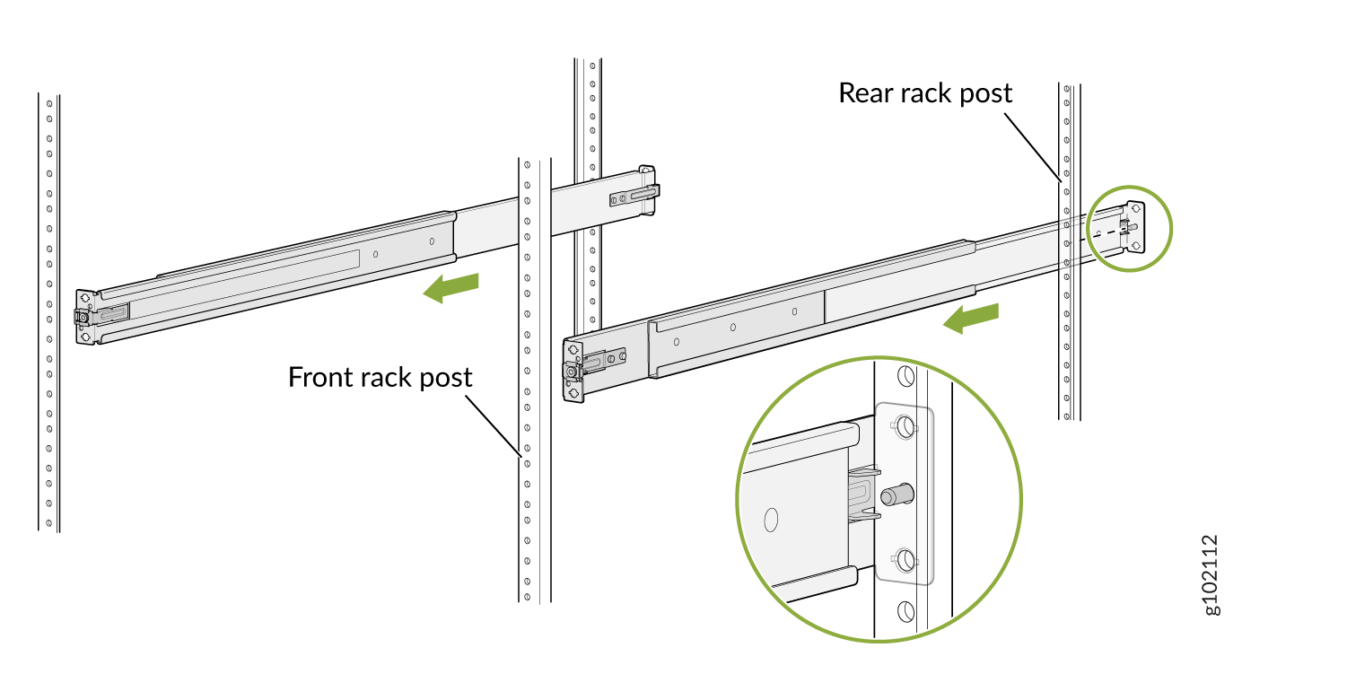 Install the Rear Mounting Rails