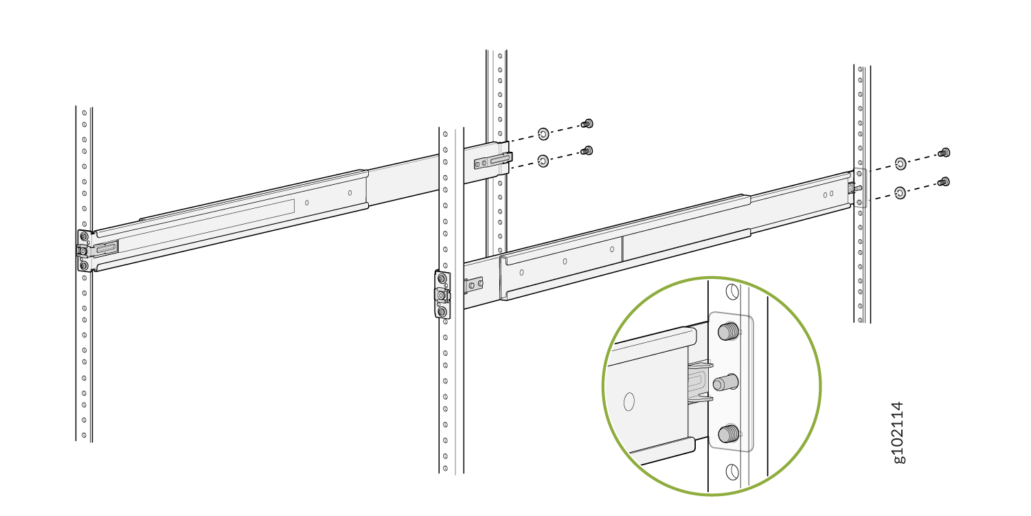 Secure the Rear Mounting Rails