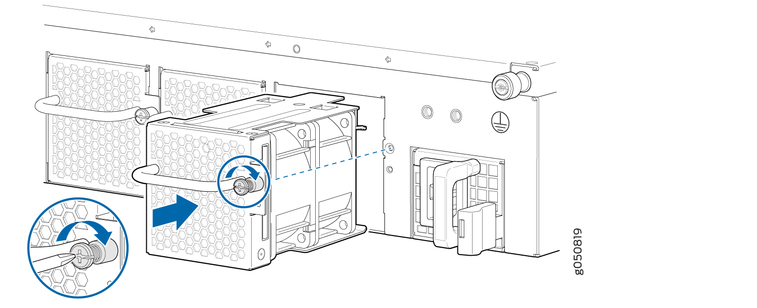 Installing a Fan Module in a QFX5210-64C