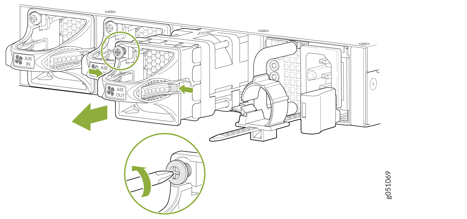 Removing a Fan Module from a QFX5220-CD