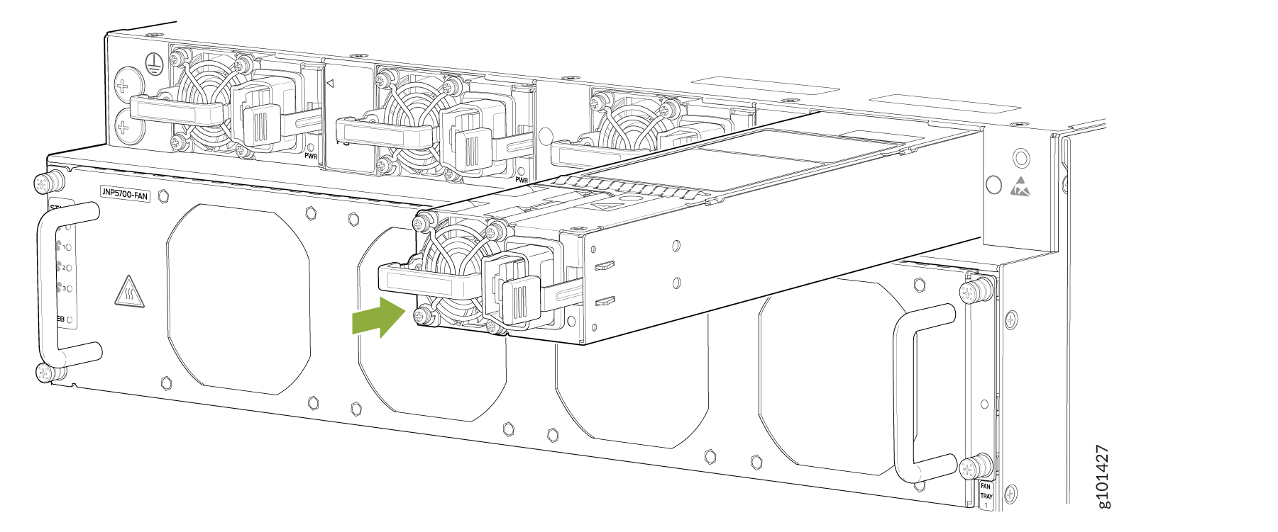 Installing an QFX5700 AC/HVDC Power Supply