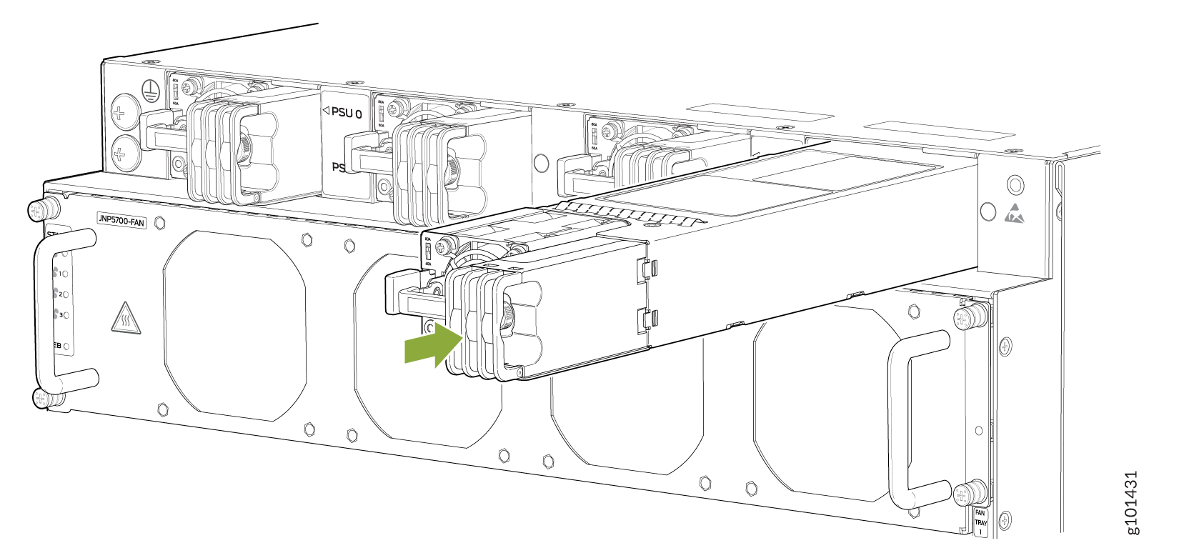 Installing a DC Power Supply in the QFX5700 Switch