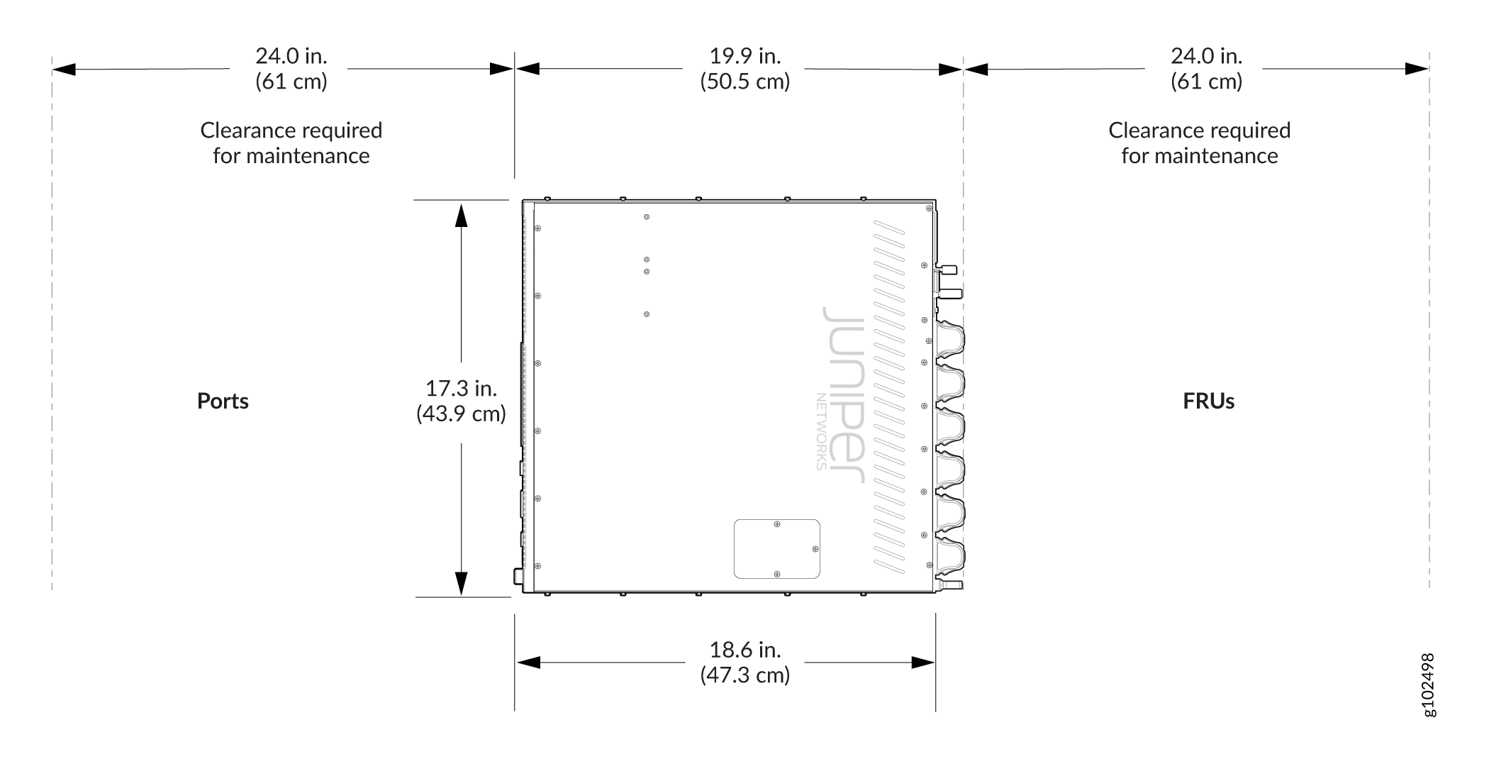 Clearance Requirements for Hardware Maintenance of SRX4300