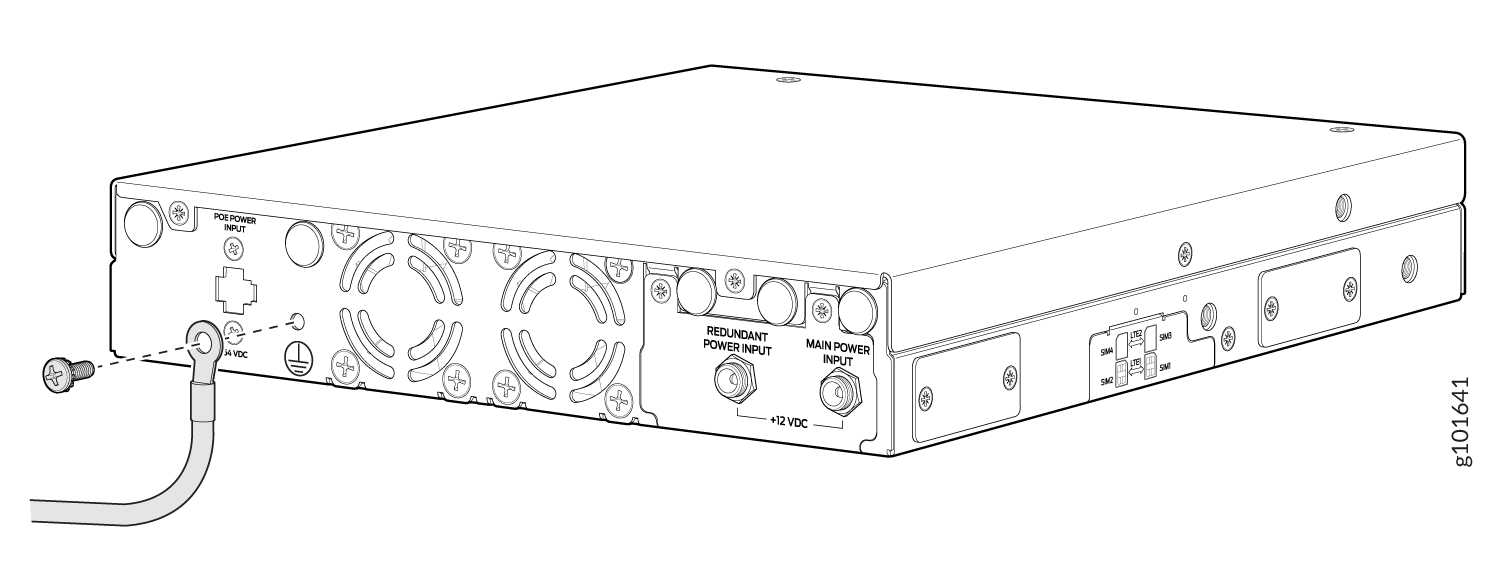 Connecting the Grounding Cable to the SSR120