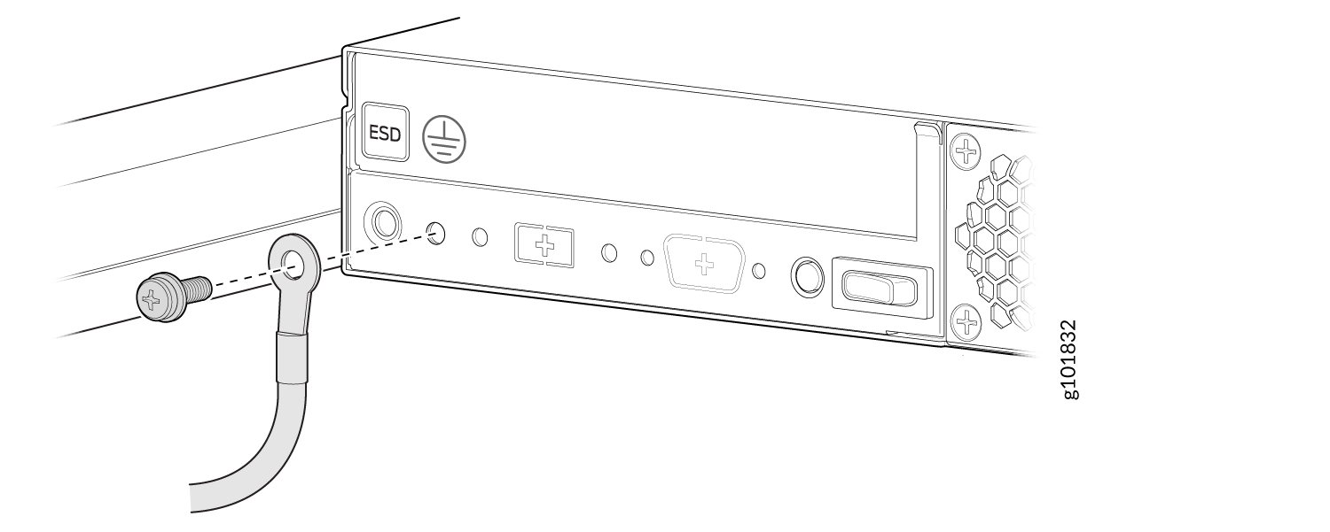 Connect the Grounding Cable to the SSR1400