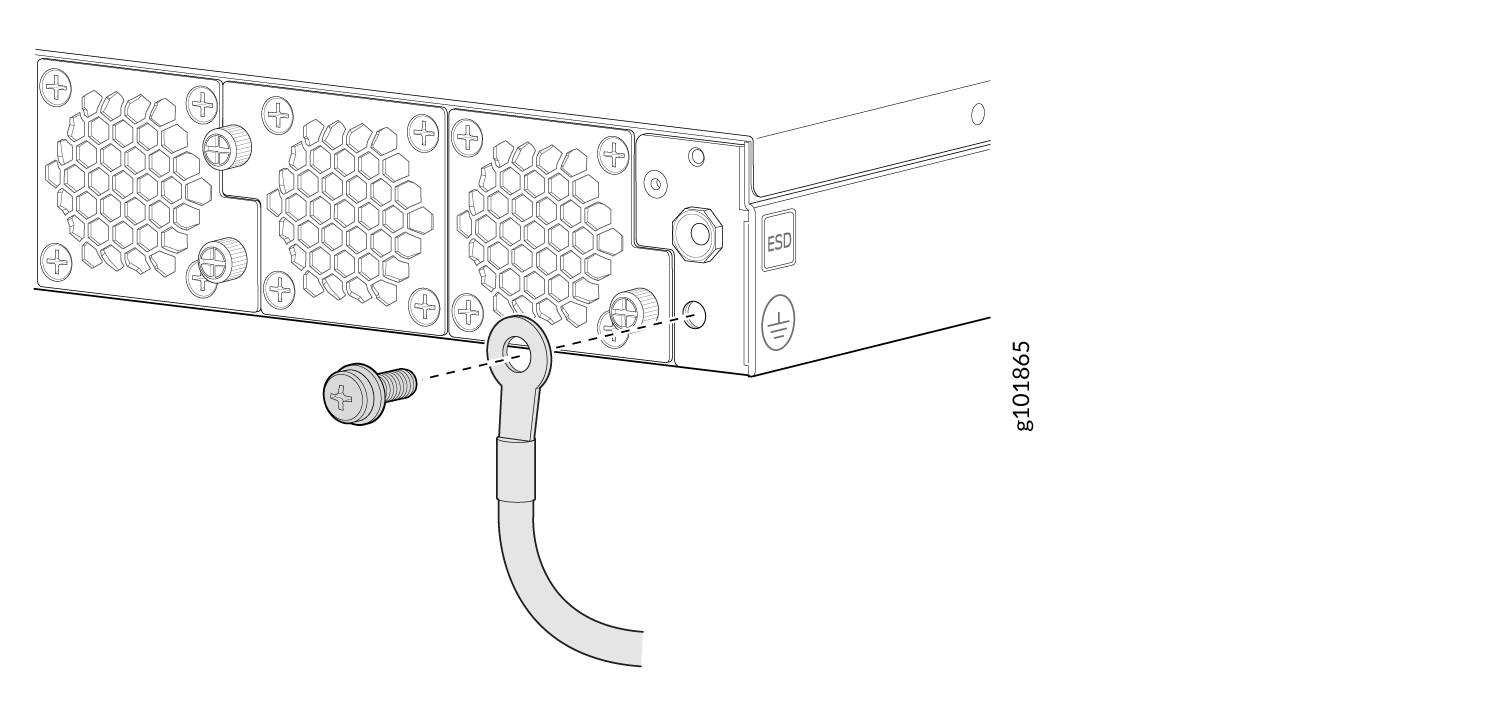 Connect the Grounding Cable to the SSR1500