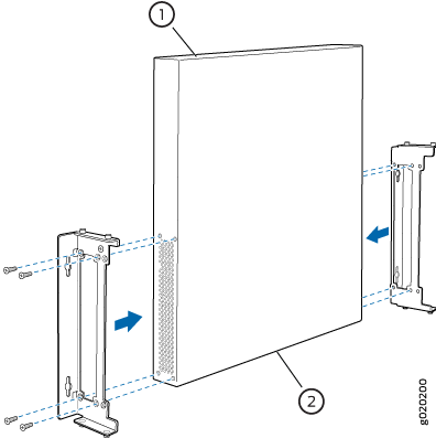 Attaching Wall-Mount Brackets to the Switch Chassis