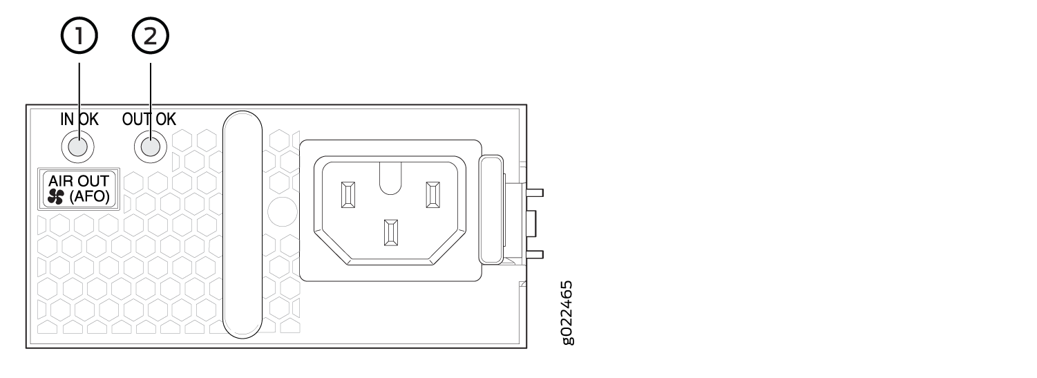 LEDs on AC Power Supply for EX4300 Switches