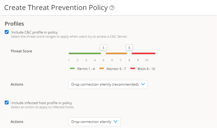 Create Threat Prevention Policy 2