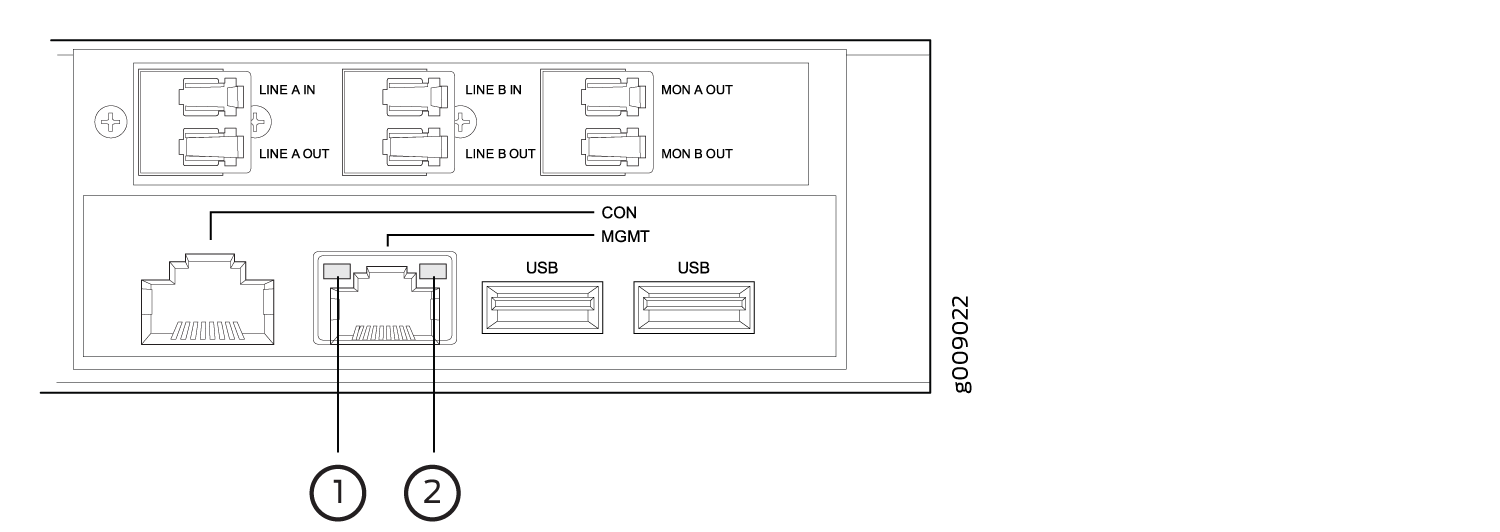 Management Port LEDs on the Optical ILA