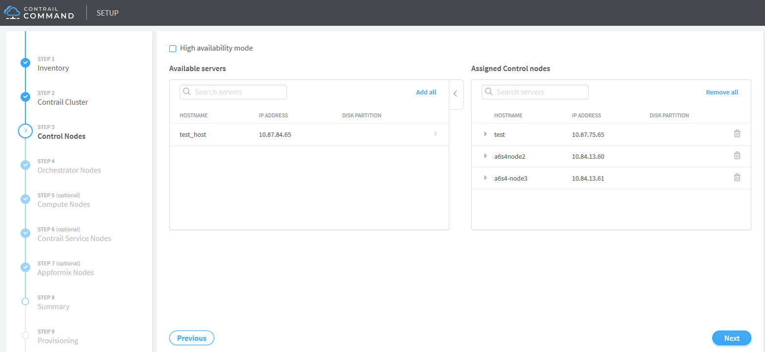 Control Nodes