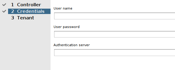 Credentials Tab