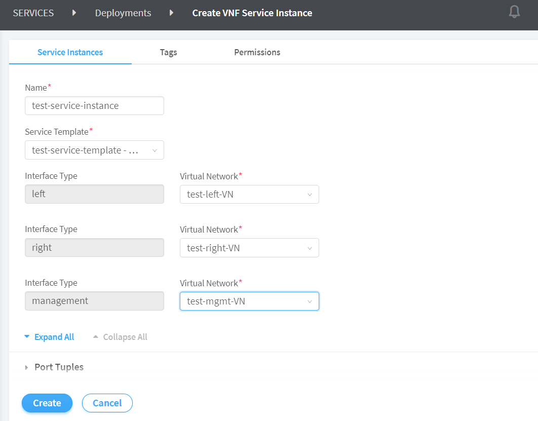 Adding Service Instance