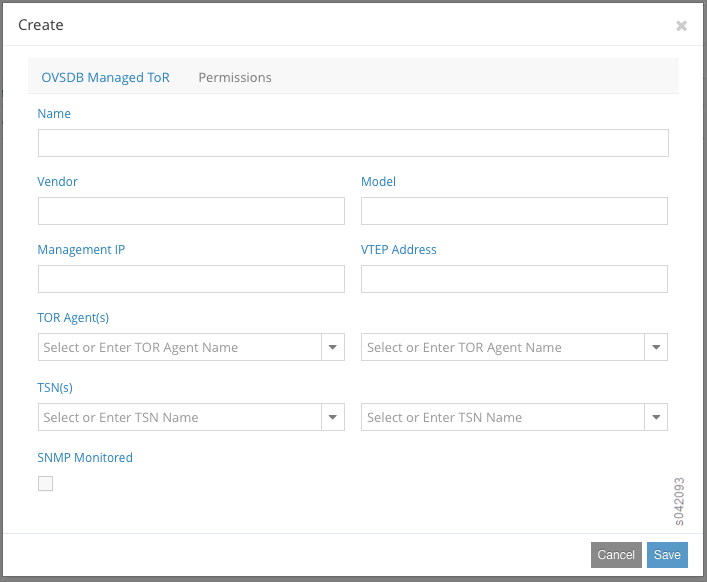 Create OVSDB Managed ToR