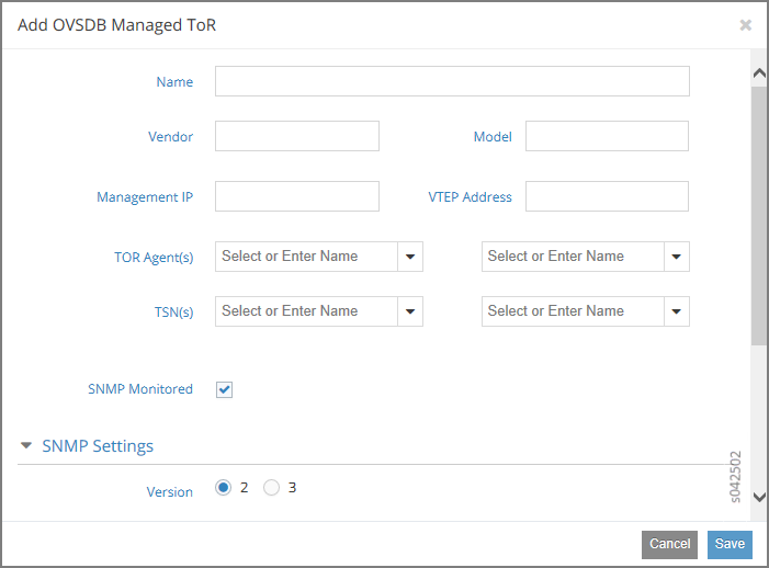 Add OVSDB Managed ToR Window