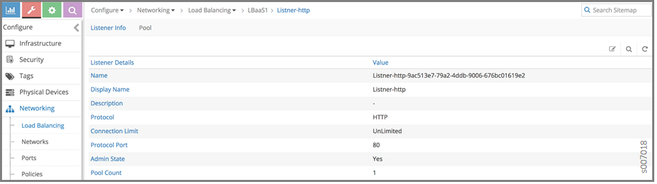 Listener Info Window