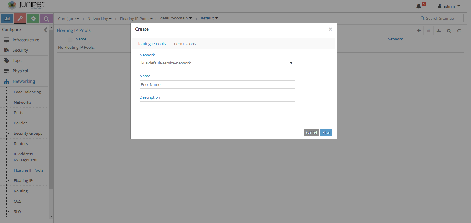 Create the Floating IP Pool