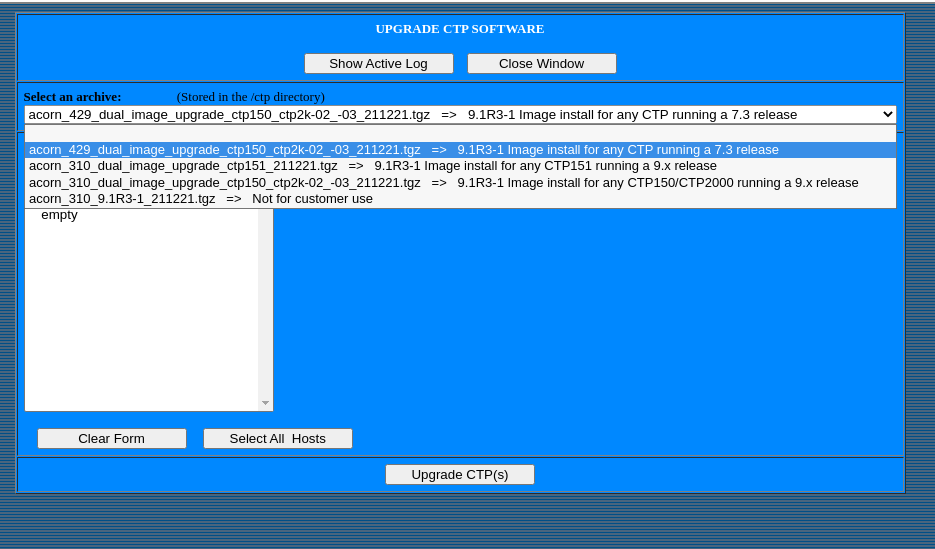 For CTP150 or CTP2000 Series Device