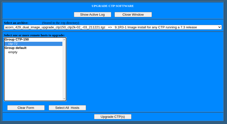 For CTP150 or CTP2000 Series Device