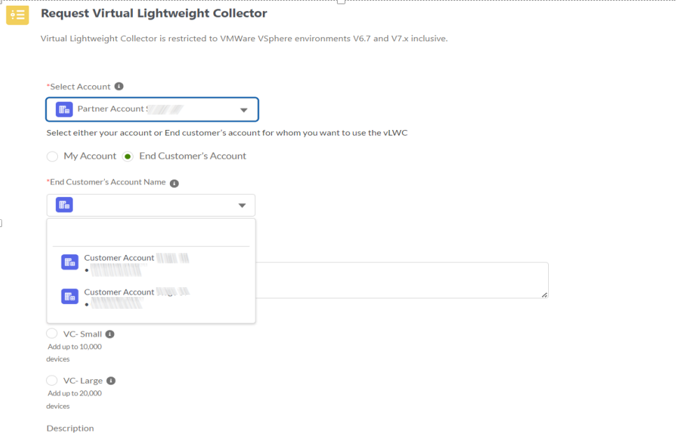 Request Virtual Lightweight Collector Page for a Partner