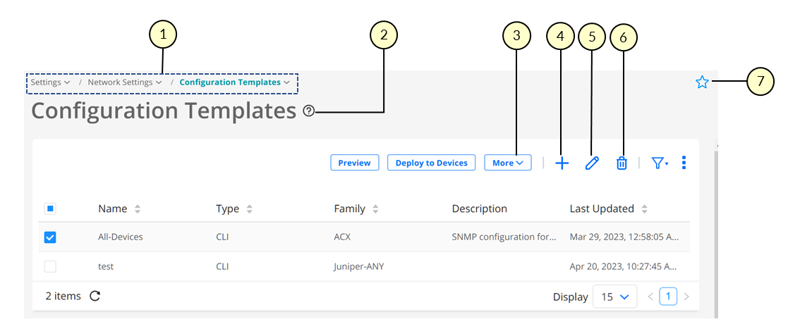 Sample Page Showing Breadcrumbs, Page Help Icon, and Other GUI Elements