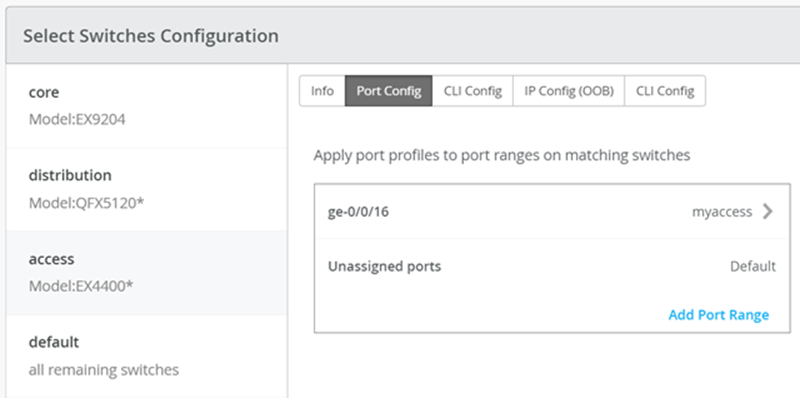 Port Configuration Via Switch Template