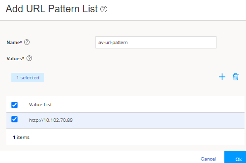 Add URL Pattern List