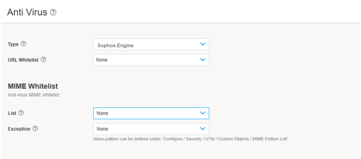 Default Antivirus Configuration