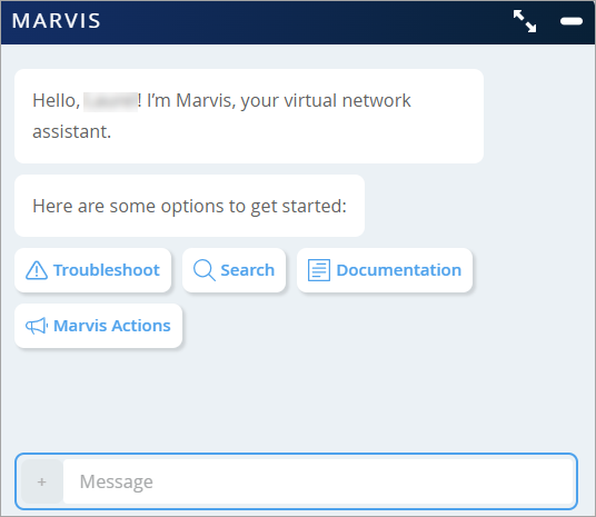 Marvis Conversational Assistant Window
