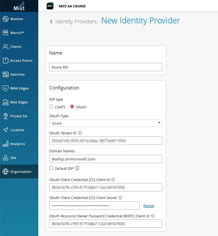 Add Azure AD as Identity Provider