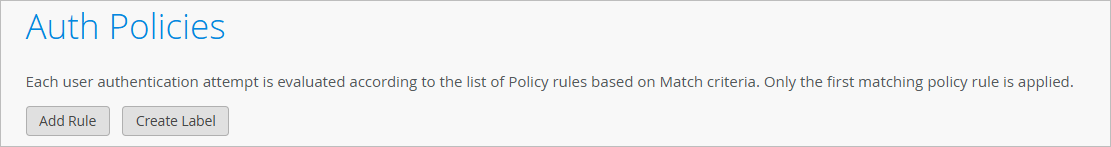 Location of Add Rule and Create Label Buttons