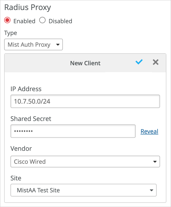 RADIUS Client Example