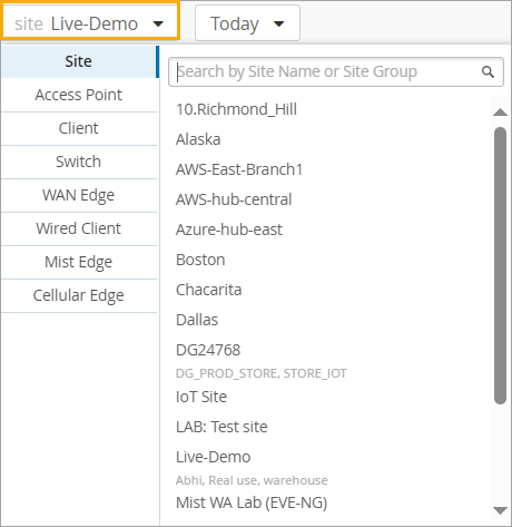 Monitor Page Context Options