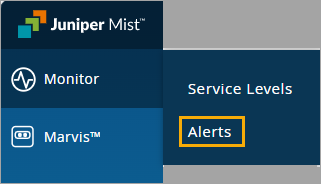 Monitor Menu - Alerts Option