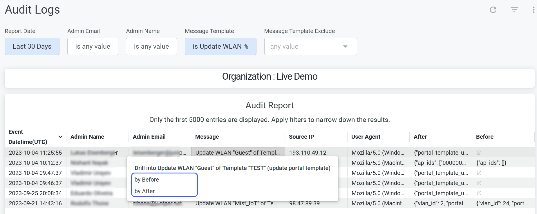 View Additional Details for Audit Log