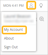 Mist Account Button and My Account Option