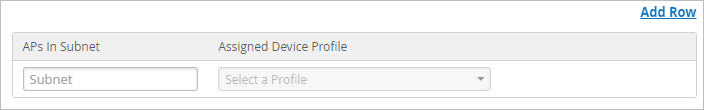 Subnet/Profile Table for Auto-Provisioning