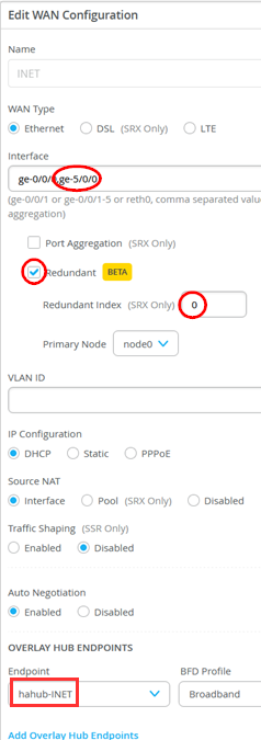 WAN Interface Configuration (First)