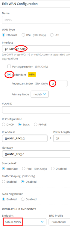 WAN Interface Configuration (Second)