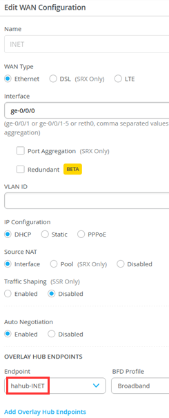 Modify WAN Interfaces