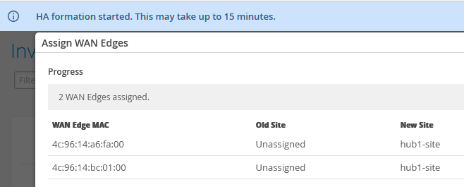 HA Cluster Formation for Assigned Devices