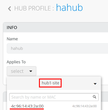 Select Sites for Applying Hub Profile