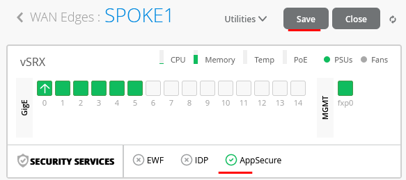 Saving Spoke Device Configuration Changes