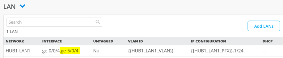 LAN Interface Configuration